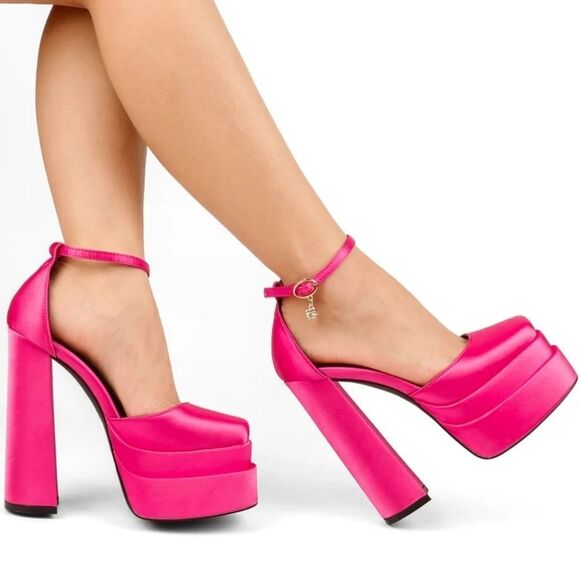 BRAND NEW CHASE +CHLOE WOLFE BLOCK  HIGH HEEL PLATFORM PUMP R2 - Picture 1 of 16